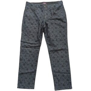 NYDJ Straight Plus 14 Ankle Floral Print Denim Jeans‎ Stretchy Slim Leg